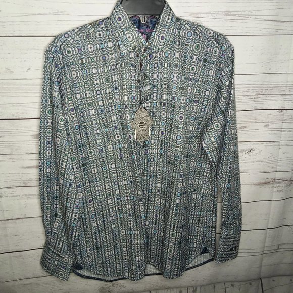 LUCHIANO VISCONTI BLACK MEN'S SZ SMALL LS SHIRT